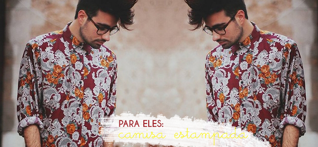 Para eles: Camisa social estampada